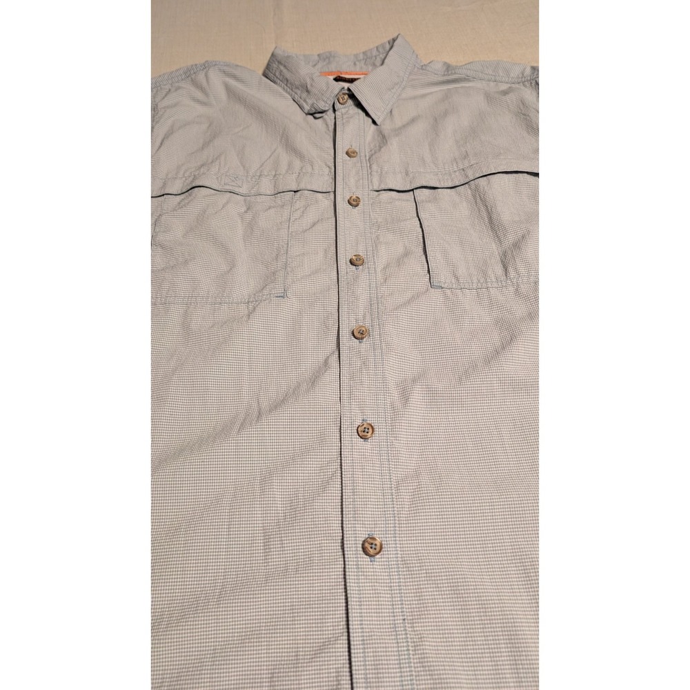 Ridgecut Tough Wear Men's 2XL Green Check Vented Short Sleeve Fishing Shirt